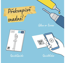 Handleiding voor montage met lijm, schroef, korte handleiding of video