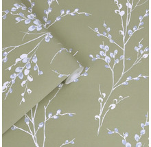 Behang met plantenmotief