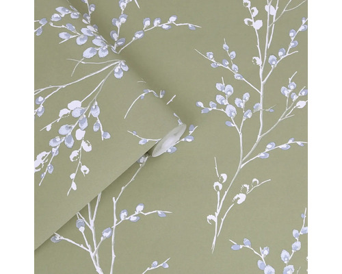 Behang met plantenmotief