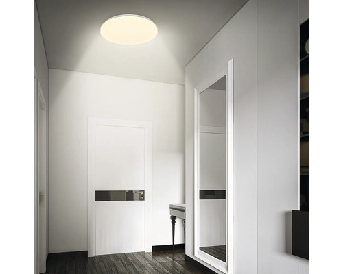 Hal met ronde plafondlamp