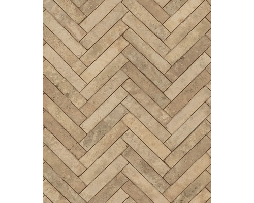 MARBURG Vliesbehang 45760 Struktura steen beige Visgraatpatroon van bakstenen