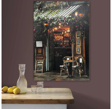 Decoratieve muurdecoratie met caféscène