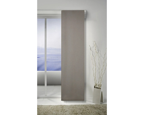 Schuifpaneel voor het raam met decoratie in de kamer