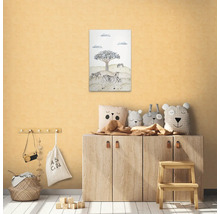 Kinderkamer met een muurschildering van zebra''s onder een boom