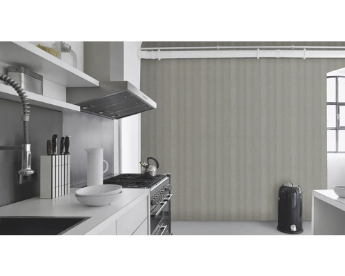 Lichte keuken met kookplaat, afzuigkap en spoelbak.