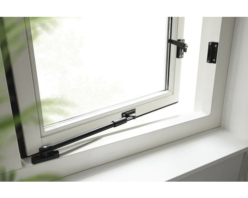 Open raam met raamuitzetter