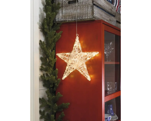 Decoratieve verlichte sterdecoratie voor een kast