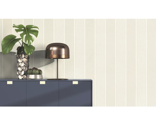 Decoratief behang met streepjesmotief in interieur