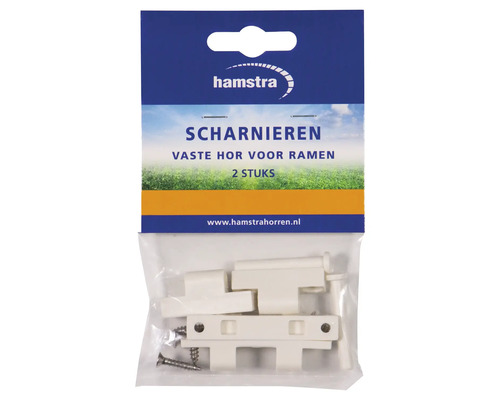 Hamstra scharnieren voor vaste horren voor ramen, 2 stuks, in verpakking