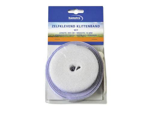 Zelfklevend klittenband, lengte 400 cm, breedte 15 mm