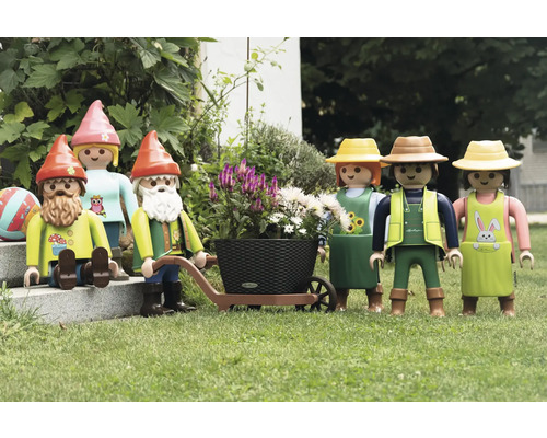 Playmobil figuren tuinset met kruiwagen en bloemen