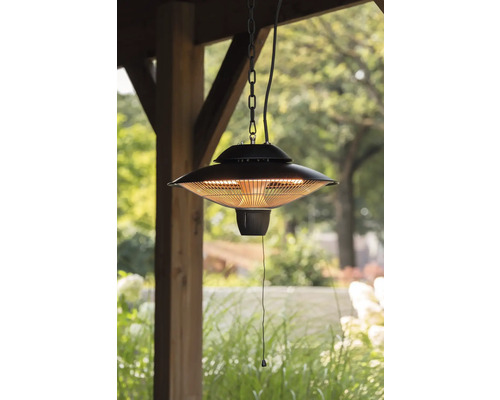 Hangende terrasverwarmer voor buiten met trekschakelaar