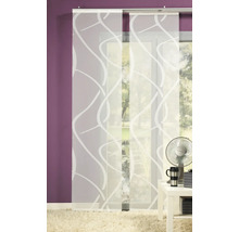 Decoratief schuifgordijn met wit patroon voor raam