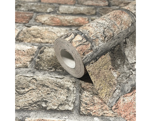 Rol behang met baksteenmotief