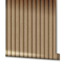 Behangrol met houten lamellenlook