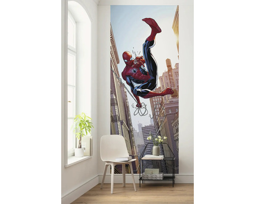 Decoratief fotobehang met Spiderman-motief in een kamer