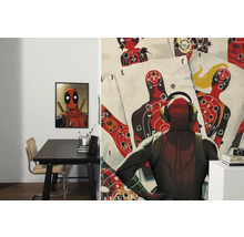 Muurdecoratie met stripfiguur in kantoor