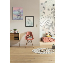 Kinderkamer met meubels, muurafbeeldingen en speelgoed