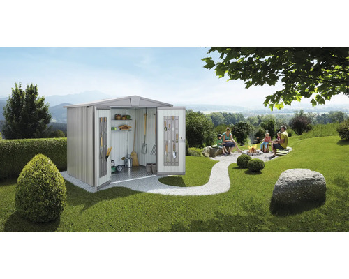 BIOHORT Berging Europa 1 zilver metalllic 172x84 cm