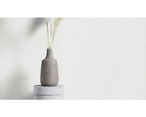 Decoratief wit structuurbehang met natuurlijke look