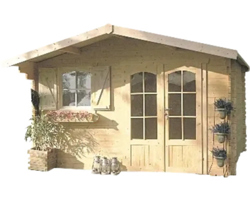Tuinhuis met raam en deur van hout