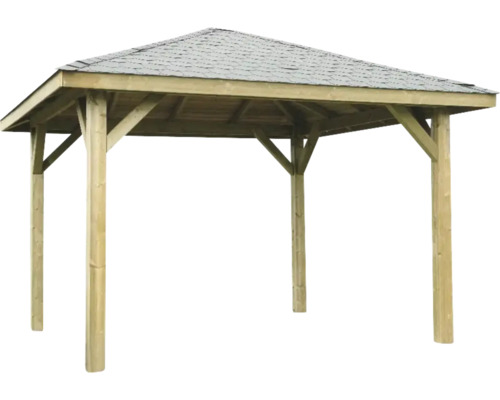 Houten tuinpaviljoen met dak