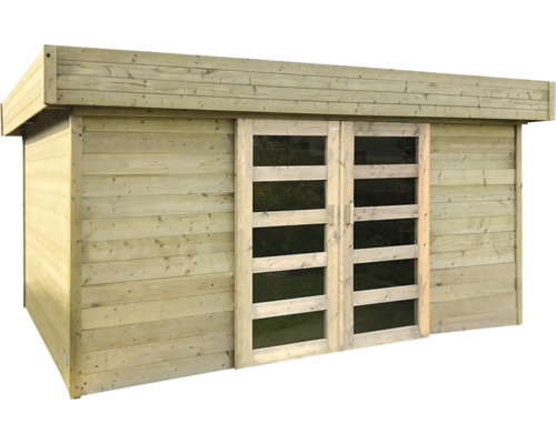 Houten tuinhuis met dubbele deur