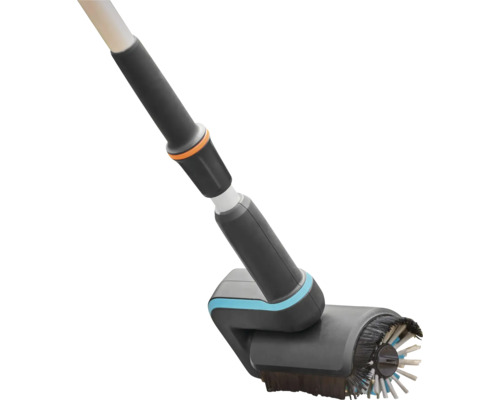 Terrasborstel met telescopische steel voor het reinigen van terrassen