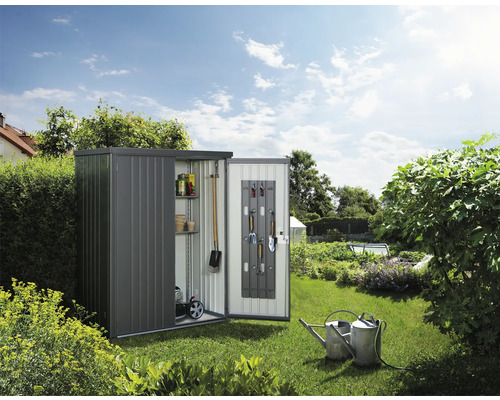 BIOHORT Berging formaat 150 antraciet metallic 155x83x182,5 cm