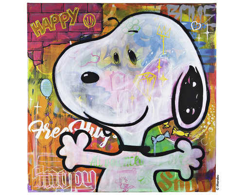 Snoopy wanddecoratie met graffiti elementen