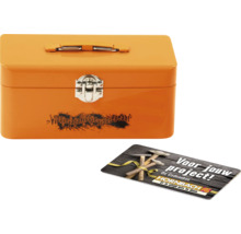 Metalen gereedschapskist met cadeaubon
