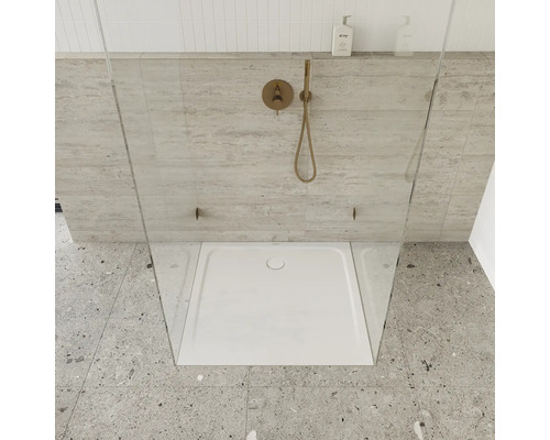 Inloopdouche met douchebak en kraan