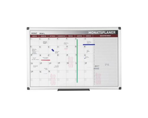 Maandplanner met januari kalender en notitieruimte voor de volgende maand