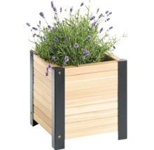 Houten bloembak beplant met lavendel