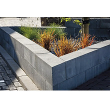 Decoratieve elementen van betonstenen met beplanting