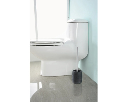 Keramisch toilet met toiletborstel en houder