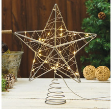 Kerstboom piek in stervorm met verlichting