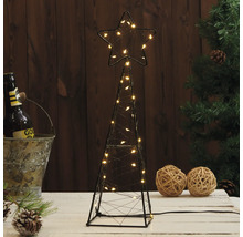 Decoratieve kerstboomverlichting met ster en warm witte lampjes