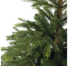 Detailopname van een kunstkerstboom met groene naalden
