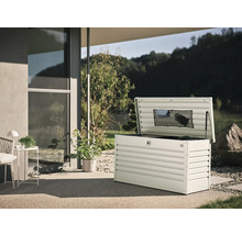 BIOHORT Opbergbox 130 staal wit 460 L, 134x62x71 cm