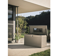 BIOHORT Opbergbox 130 staal kwartsgrijs 460 L, 134x62x71 cm