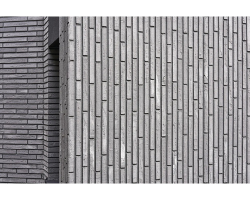 Close-up van een gevel met langwerpige gevelstenen en metselwerk