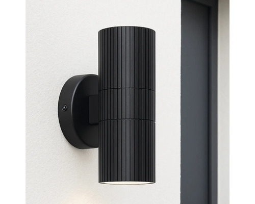 Zwarte metalen buitenwandlamp