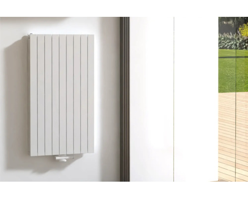 ROTHEIGNER Designradiator PANEL 1200 x 662 mm wit aansluiting midden onder Verticale radiator aan de muur