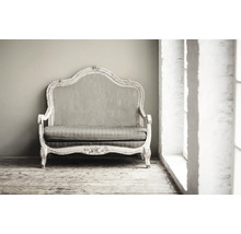 Elegante sofa in vintage stijl met stoffen bekleding en houten frame