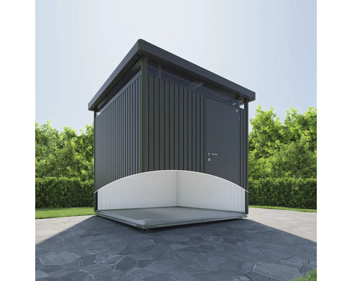 Tuinhuis met plat dak en open fundering