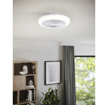 Plafondventilator met verlichting in een woonkamer