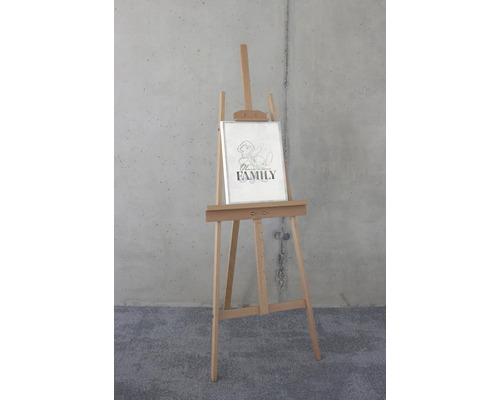 Houten schildersezel met bedrukt canvas