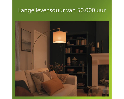 Woonkamer met booglamp en lange levensduur