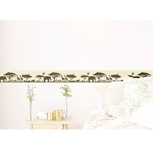 Muursticker met safari dierenmotieven in de kinderkamer.